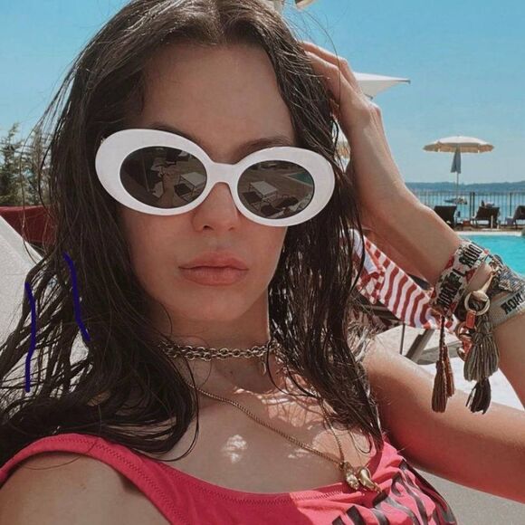 NEW Versace VE4426BU 314/87 MAXI MEDUSA BIGGIE White Dark  Gray Oval Sunglasses - Picture 3 of 12